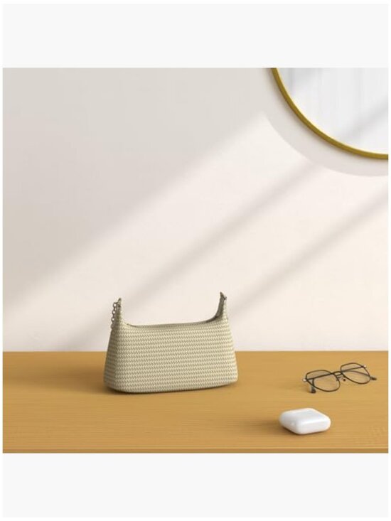 Straw Woven Shoulder Bag Tote Handbag Summer Beach Purse - Picture 2 of 7